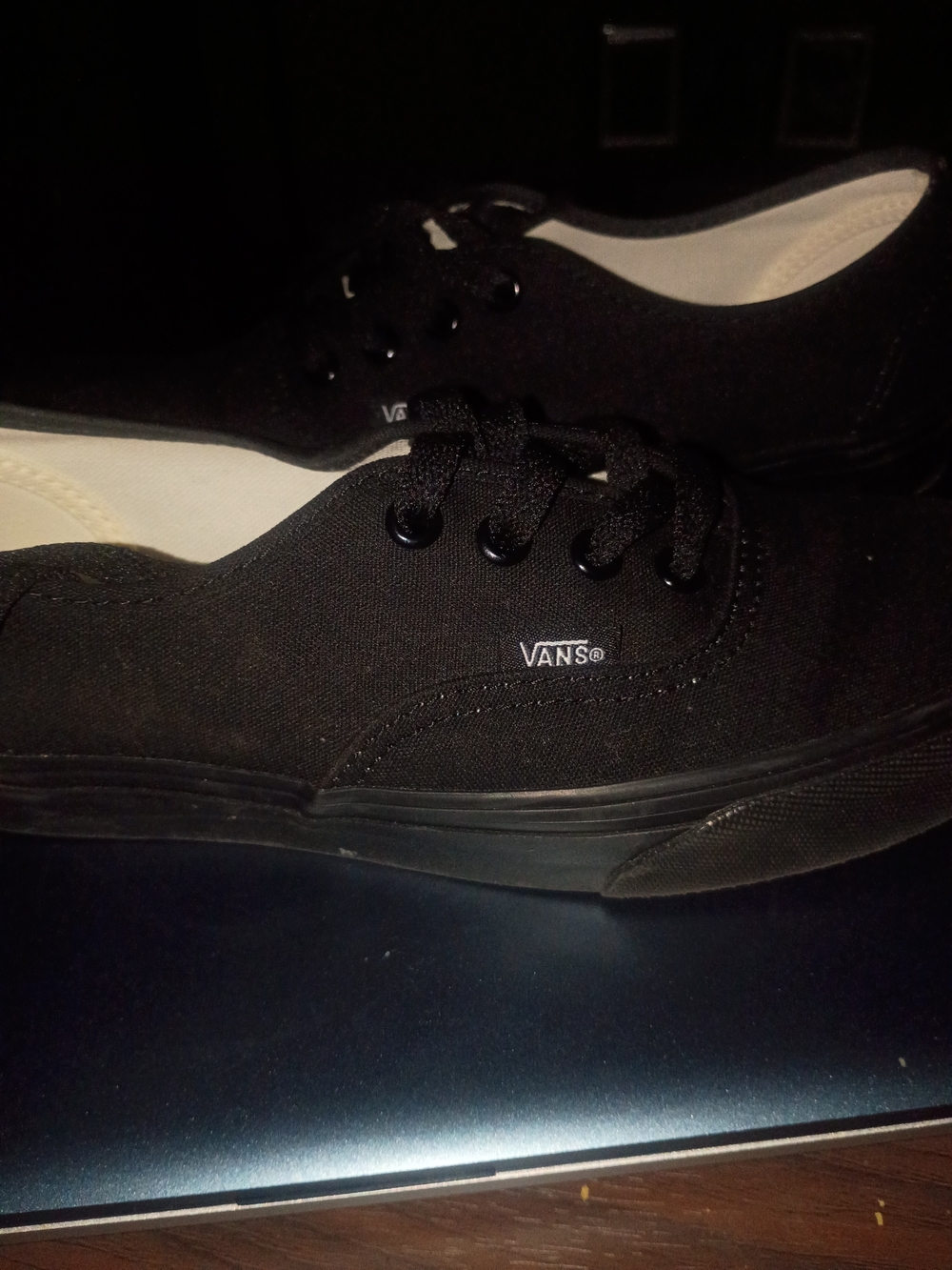 Vans Black Canvas Low-Top Sneakers